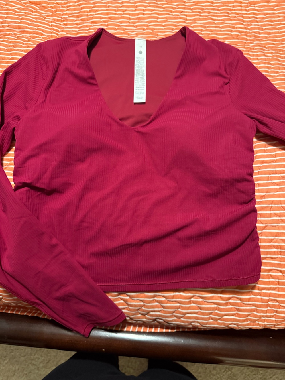lululemon women’s All It Takes Ribbed Nulu V-Neck
Long-Sleeve Shirt B-C Cups